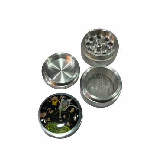 GRINDER METÁLICO 4 PIEZAS RICK Y MORTY 32MM