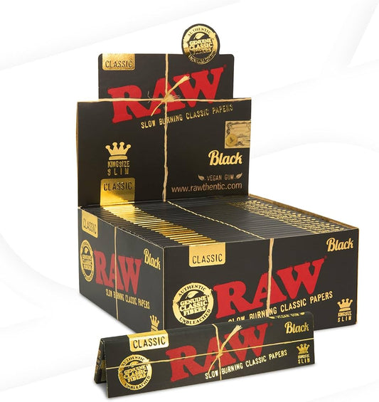 RAW ROLLING PAPER CLASSIC BLACK KING SIZE SLIME