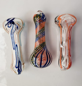 PIPA DE VIDRIO CON DOS TONOS Y UN ANIMAL
