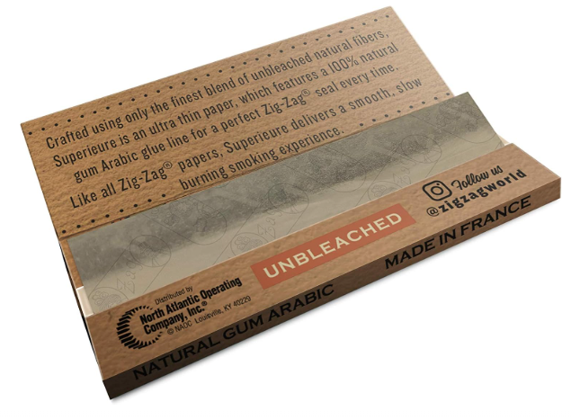 ZIG ZAG ROLLING PAPER UNBLEACHED 1/4 50 PCS