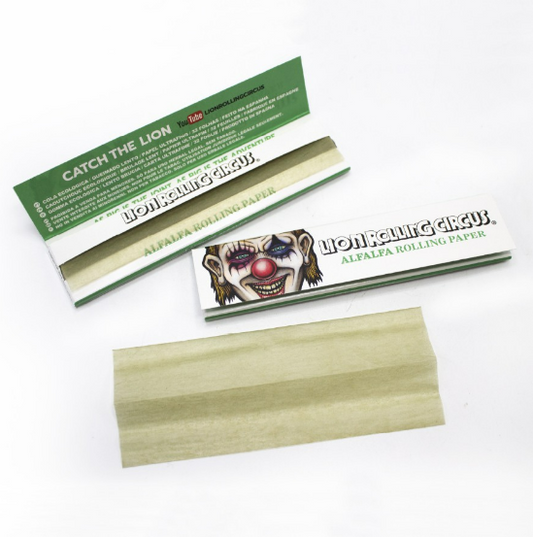 LION ROLLING CIRCUS ROLLING PAPER ALFALFA GREEN PAPER KING SIZE