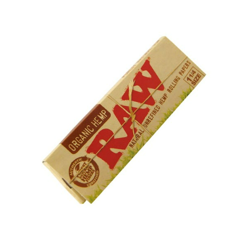 RAW ROLLING PAPER ORGANIC HEMP 1/4 NATURAL UNREFINED 50 PCS