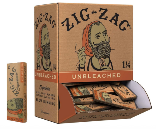ZIG ZAG ROLLING PAPER UNBLEACHED 1/4 50 PCS