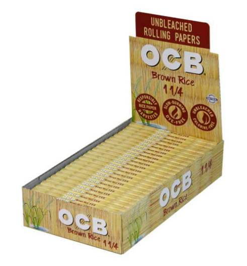 OCB ROLLING PAPER BROWN RICE 1/4 50 PCS