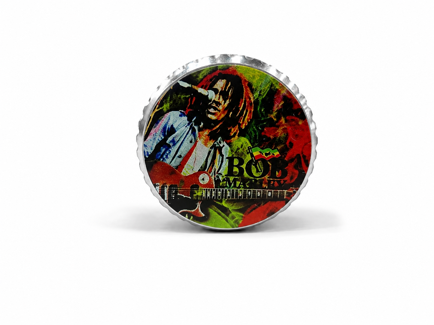 GRINDER METÁLICO CON LOGO DE BOB MARLEY 3 PCS