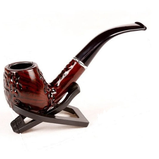 PIPA DE MANO MADERA ARTESANAL TALLADA CON DISEÑO EN EL BOWL