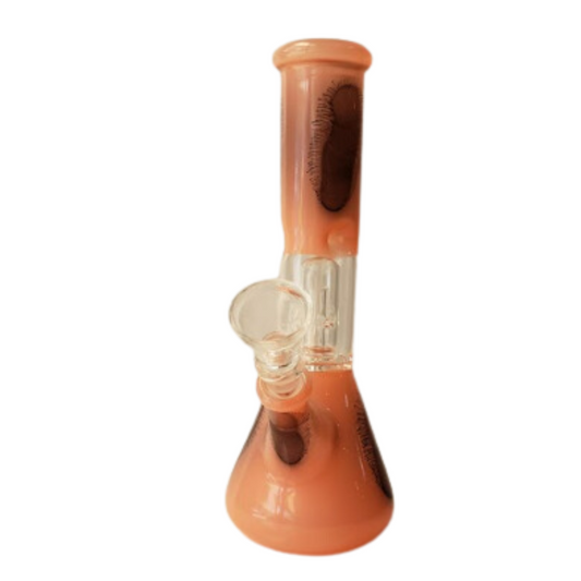 BONG DE VIDRIO CON INTERMEDIO TRANSPARENTE 8 PULGADAS