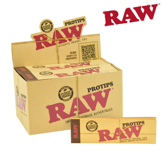 RAW PRO TIPS NATURAL UNREFINED ROLLING TIPS 21 PCS