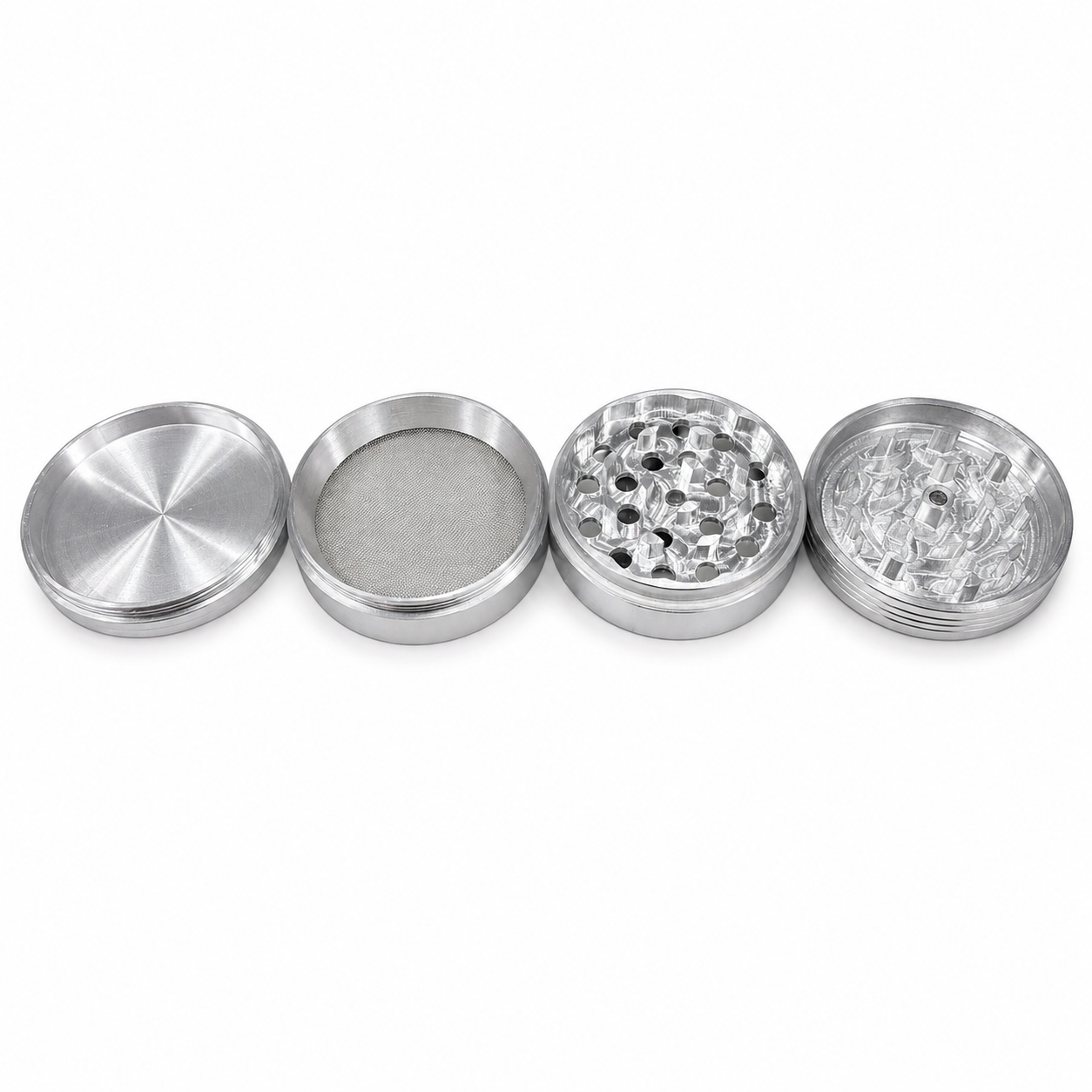 GRINDER BLOWN SILVER 4 PIEZAS 3.5MM