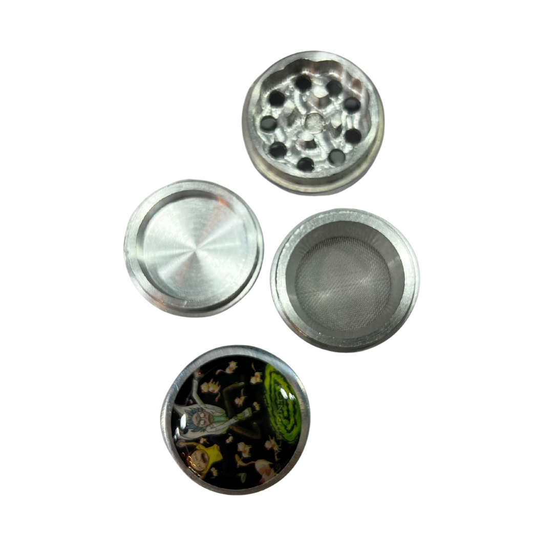 GRINDER METÁLICO 4 PIEZAS RICK Y MORTY 32MM