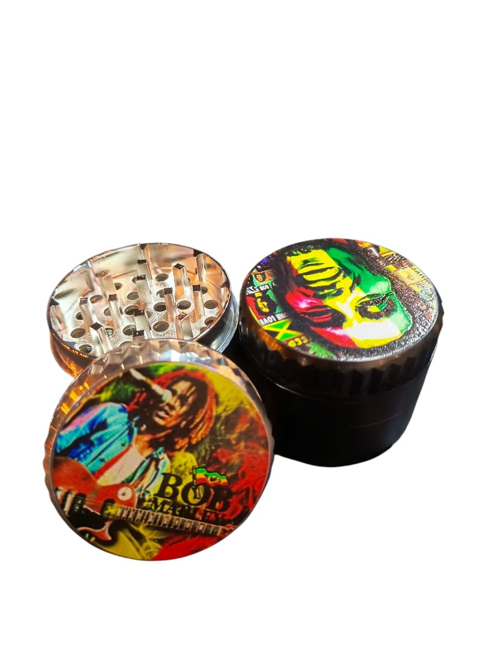GRINDER METALICO DE BOB MARLEY 4 PCS