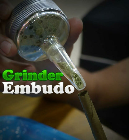 GRINDER METÁLICO CON DISEÑO DE EMBUDO