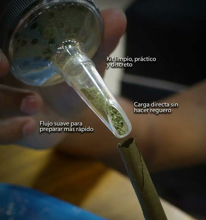 GRINDER METÁLICO CON DISEÑO DE EMBUDO