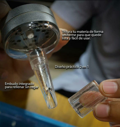 GRINDER METÁLICO CON DISEÑO DE EMBUDO