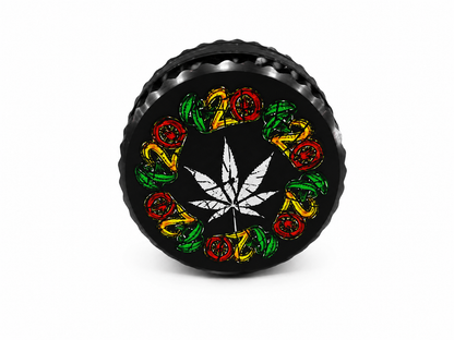GRINDER METÁLICO CON LOGO DE HOJA 3 PIEZAS