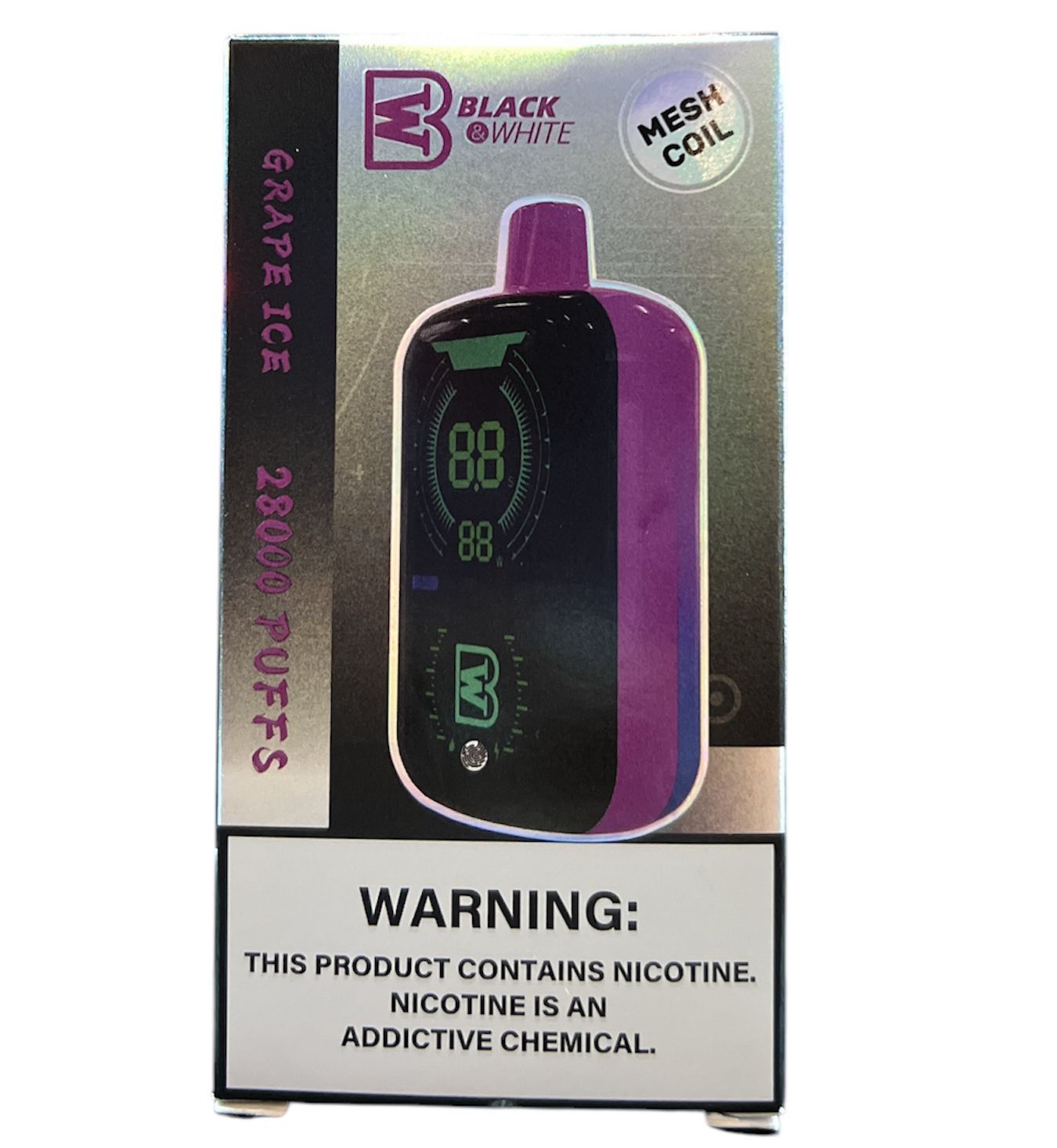 BLACK AND WHITE 28,000 PUFF