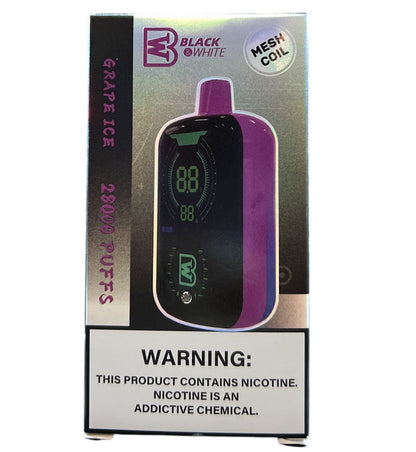 BLACK AND WHITE 28,000 PUFF