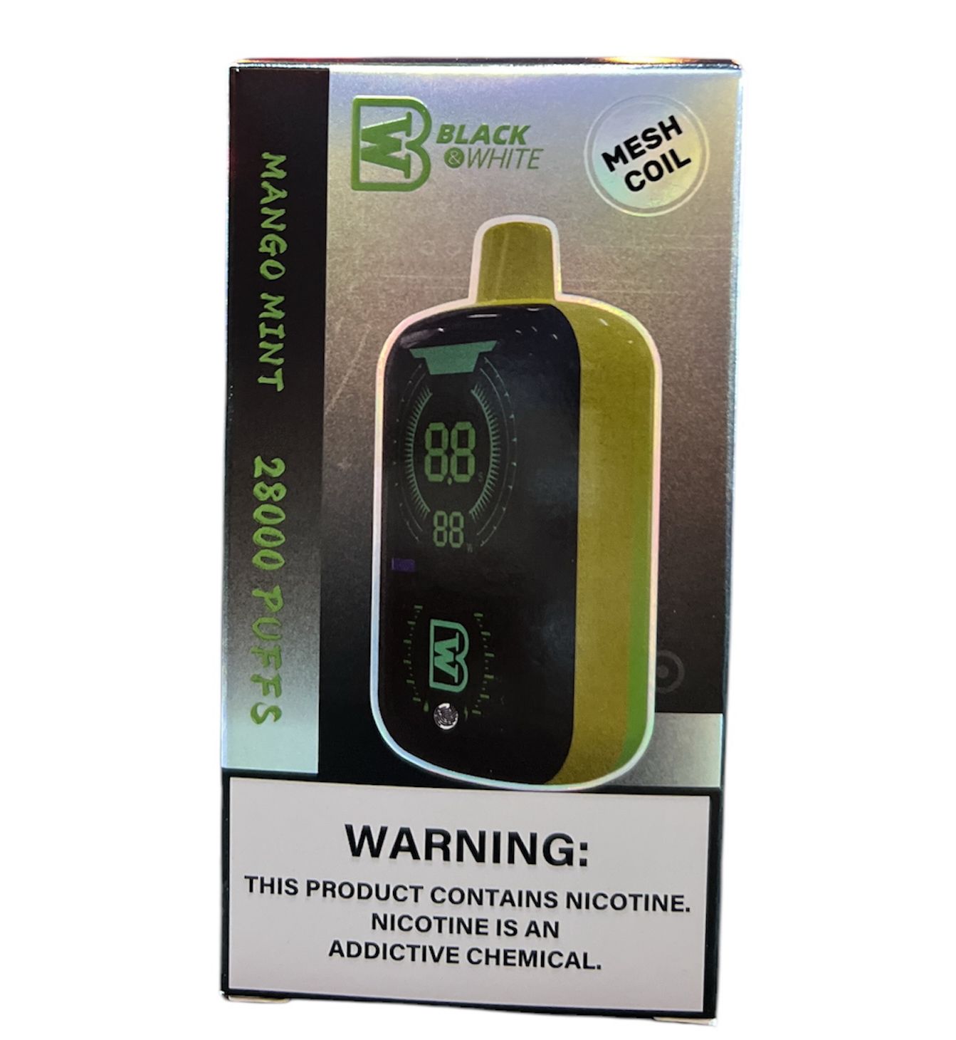 BLACK AND WHITE 28,000 PUFF