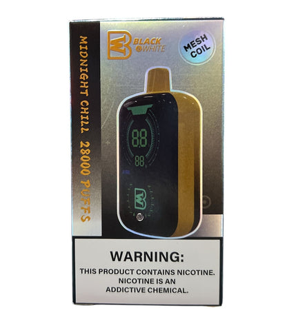 BLACK AND WHITE 28,000 PUFF